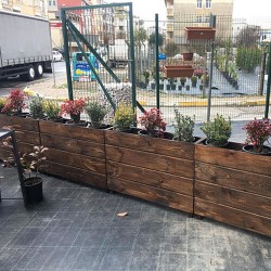 Ahşap Lambiri Saksı (100*23*H65)